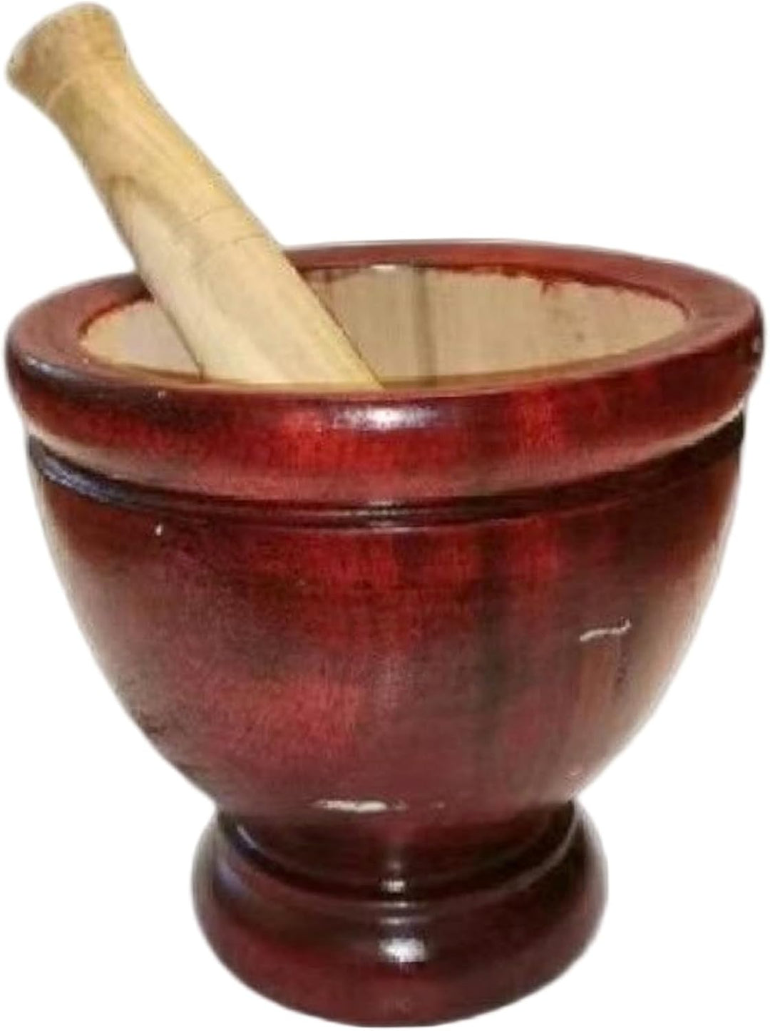 Mörser und Stössel aus Holz, 15, 2 cm, sicheres Handbuch, Natrua Holzmörser und Stössel-Set, thailän