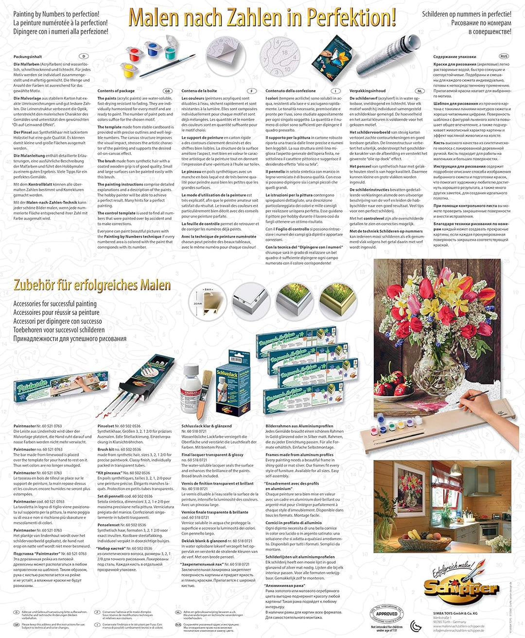 Schipper 609130790 Malen nach Zahlen - Ein Gruss aus dem Bauerngarten - Bilder malen für Erwachsene,