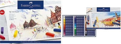 Faber-Castell 128272 - Softpastellkreide STUDIO QUALITY mini, 72er Etui & 127036 - Permanente Ölpast