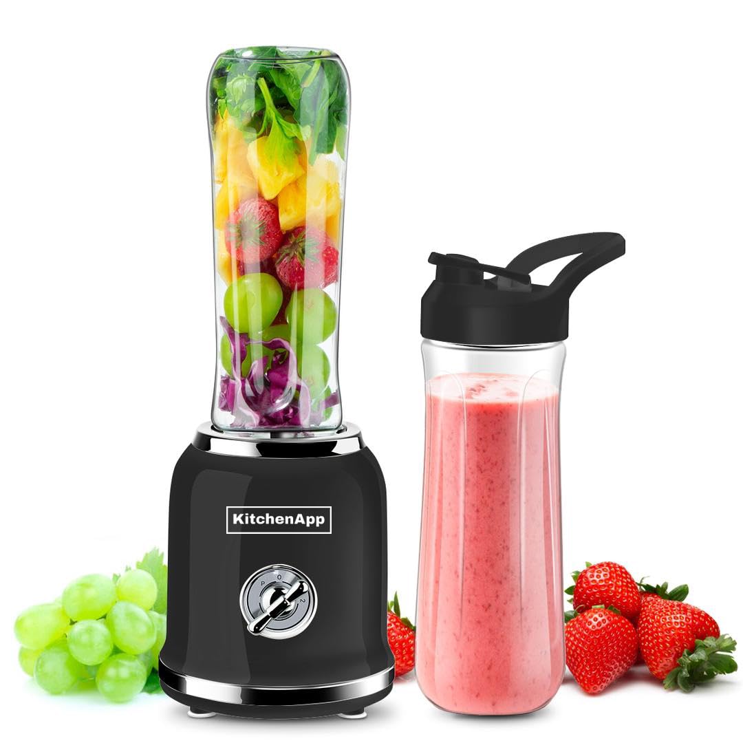 Kitchenapp | Retro-Nährstoffmixer zum Mitnehmen | 300 W BPA-freier Smoothiemaker | Tragbarer Mixer f