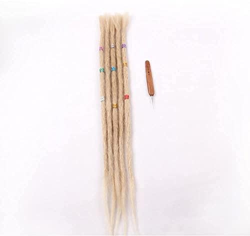 100% Echthaar Dreadlock Extensions 20 Zoll 5 Stränge/Pack Handgemachte Crochet Dreadlocks Extension
