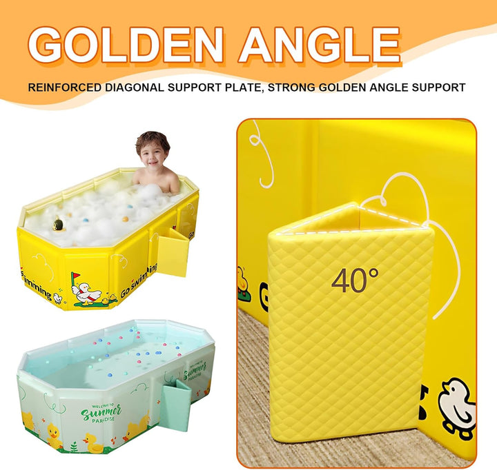Babywanne, Faltbare Badewanne, Grosse Kleinkind Badewanne, Tragbare mit Ablassschraube von Kindern i