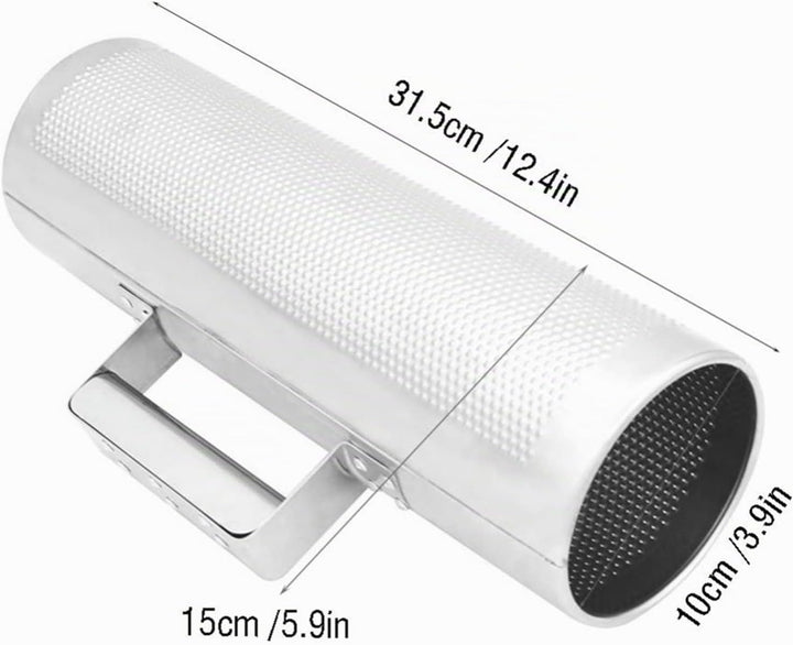 Edelstahl Guiro Halter Metall Guiro mit Schaber, Lateinisches Handschlaginstrument für Musikalisches
