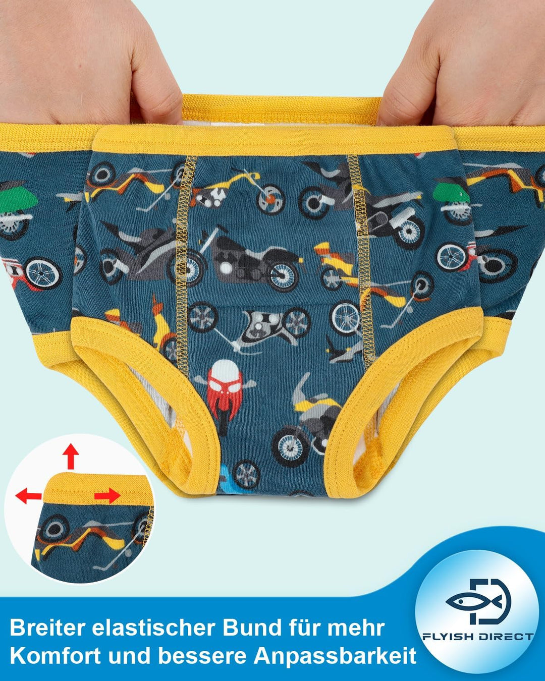 FLYISH DIRECT Baby Töpfchen Trainingshose für Töpfchentraining, 6-Lagen-Struktur Kinder Trainingsunt