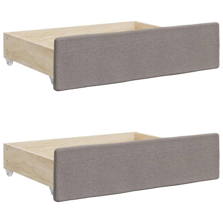 vidaXL Bettschubladen 2 Stk. Taupe Holzwerkstoff und Stoff, Taupe