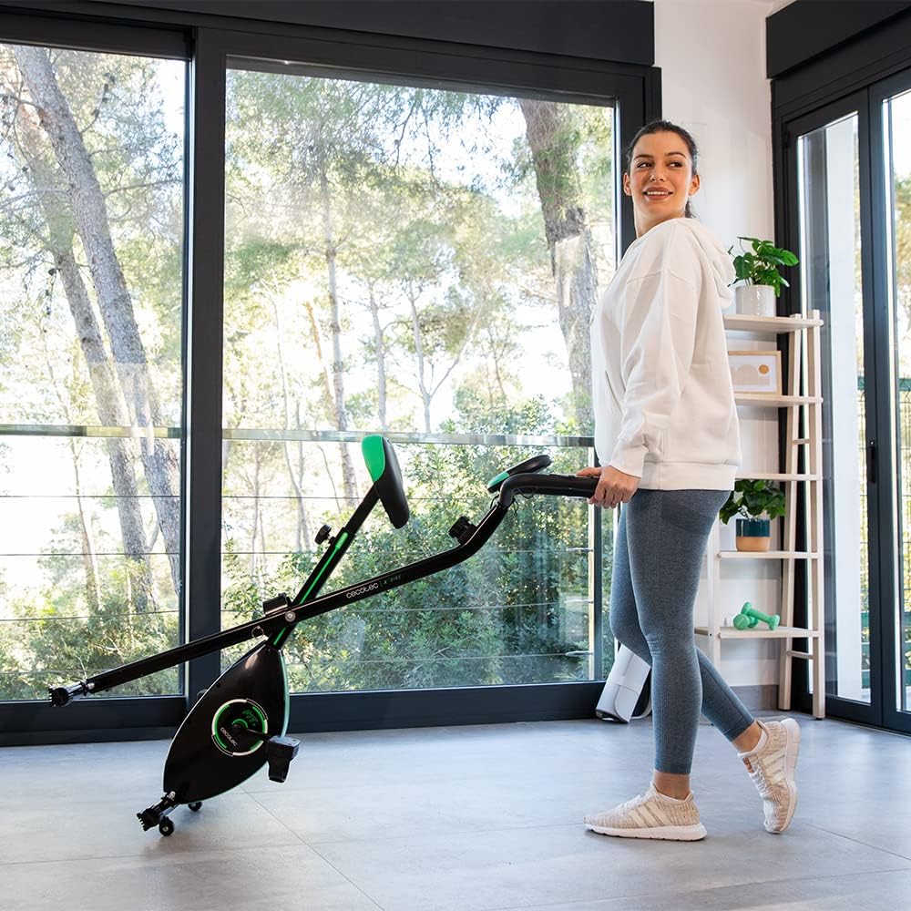 Cecotec Faltbares Heimtrainer X-Bike X. Schwungrad 2,5 kg, variabler Magnetwiderstand, 8 Stufen, Kom