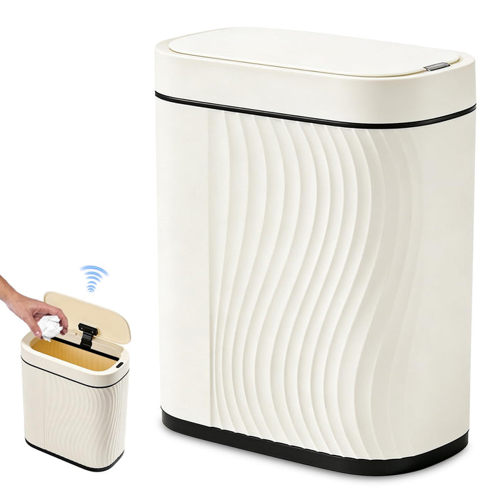 BORDEAG Sensor Mülleimer 8L – Automatischer Mülleimer mit Sensor, Geruchsdichter Elektrischer Müllei