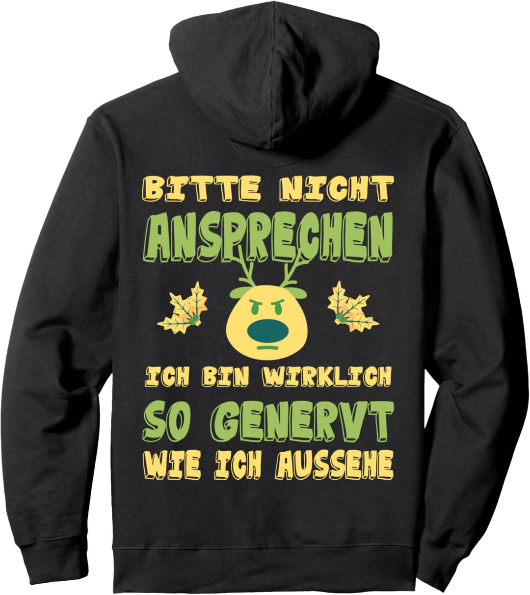 Langschläfer Genervt Miesepeter Morgenmuffel Spruch Pullover Hoodie