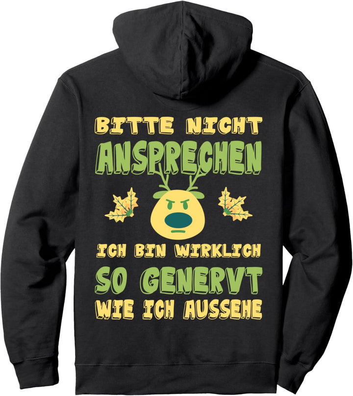 Langschläfer Genervt Miesepeter Morgenmuffel Spruch Pullover Hoodie
