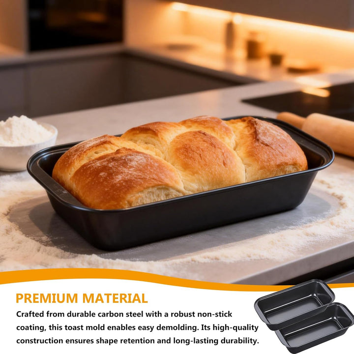2 Stück Brotbackform Edelstahl, 25.7 * 13 * 5.8cm Brotbackform, Kastenform Brot, Backform Brot mit 2