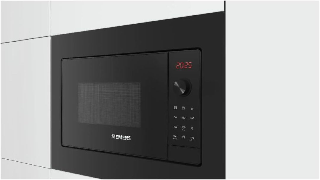 Siemens BE623LMB3 iQ300 Einbau-Mikrowelle, Schwarz, cookControl8 - Automatikprogramme, humidClean Pl