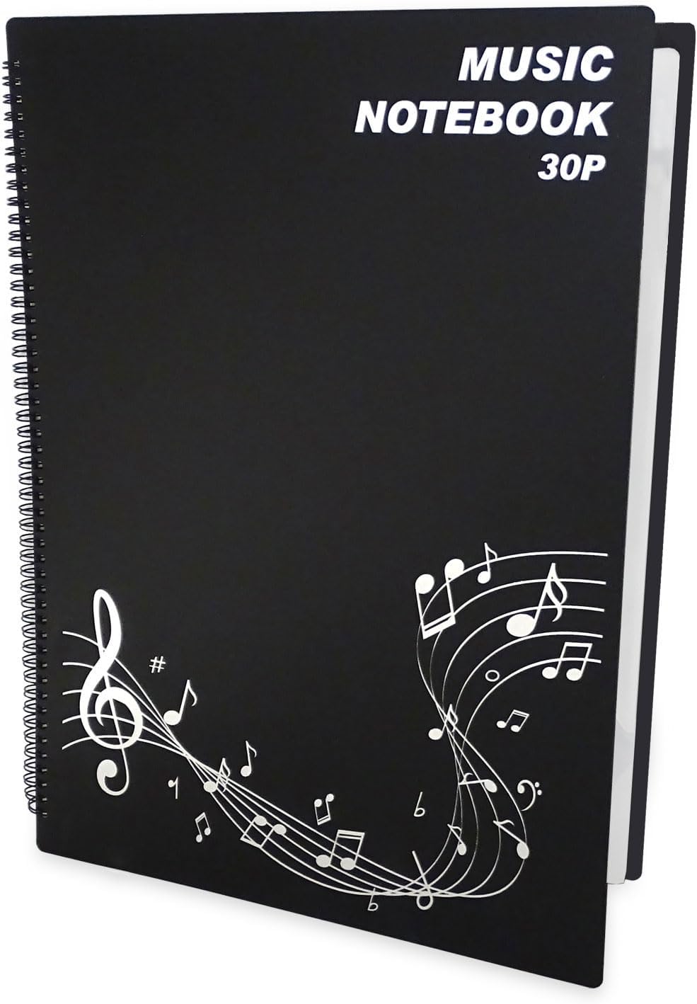 keepdrum MA30 Notenmappe für Orchester-Pult Ordner Zeichenmappe mit 30 Seiten DIN A3 Notenmappe DIN