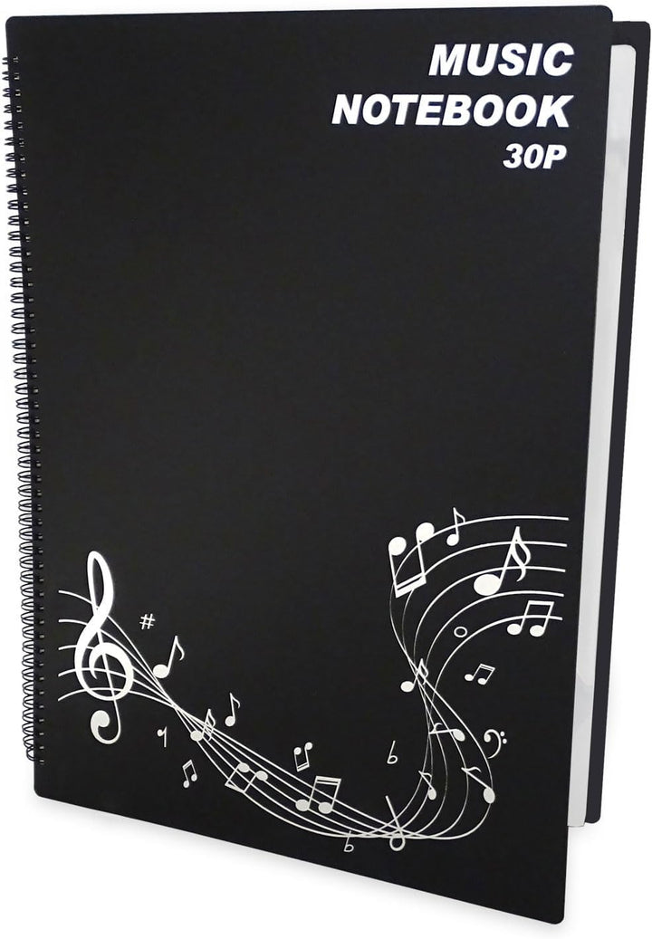 keepdrum MA30 Notenmappe für Orchester-Pult Ordner Zeichenmappe mit 30 Seiten DIN A3 Notenmappe DIN