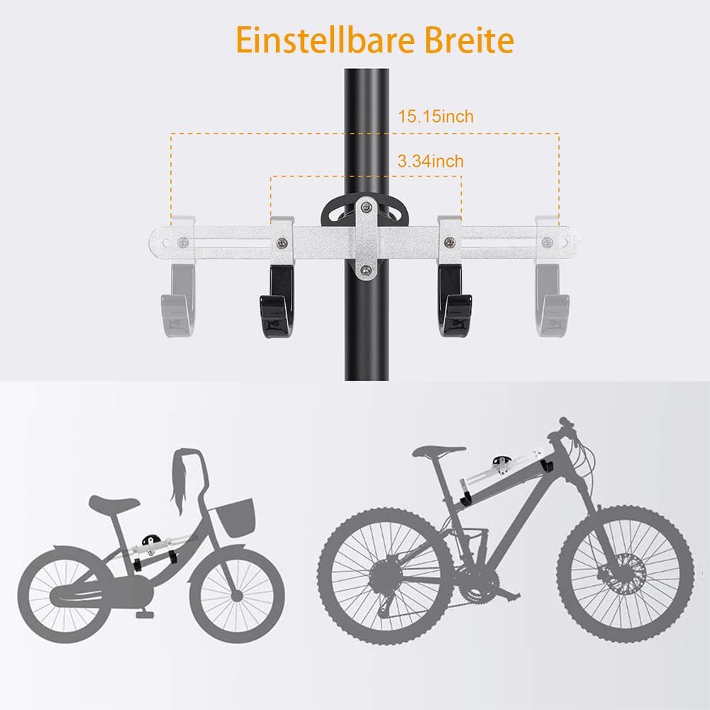 CXWXC Fahrradständer Boden Für 2 Fahrräder Belastbar bis 50kg/110 Pound Fahrrad Ständer Halter Indoo
