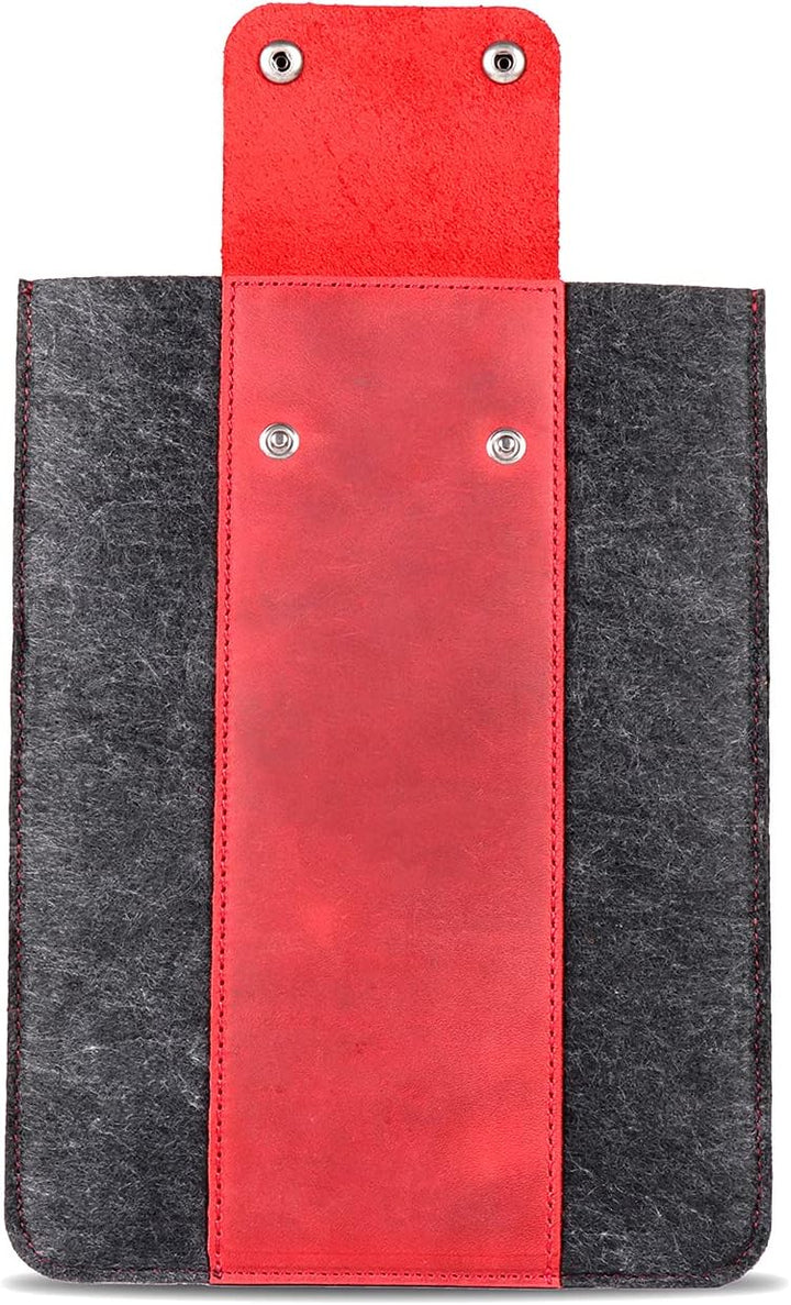 MegaGear Echtleder Tablet Hülle für iPad Pro 11 Zoll, Alle Generationen iPad Air & iPad (Rot, 12.9 I