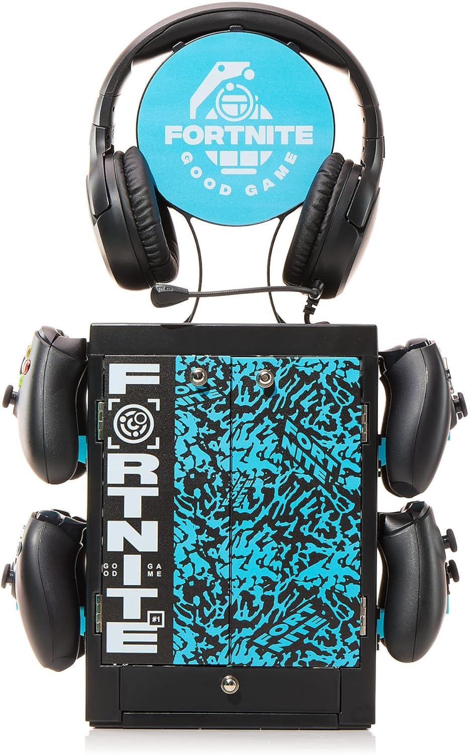 Numskull Offizieller Fortnite Good Game Gaming-Locker & Aufbewahrungsständer – Platz für 10 Spiele/D