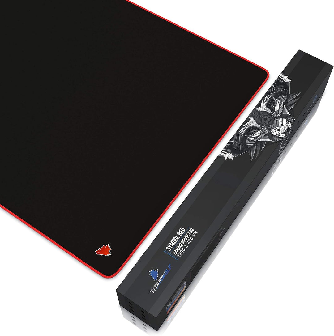 CSL - Übergrösse Mauspad Gaming Titanwolf 1200x600mm - XXXL Mousepad gross mit Motiv - XXXL Tischunt