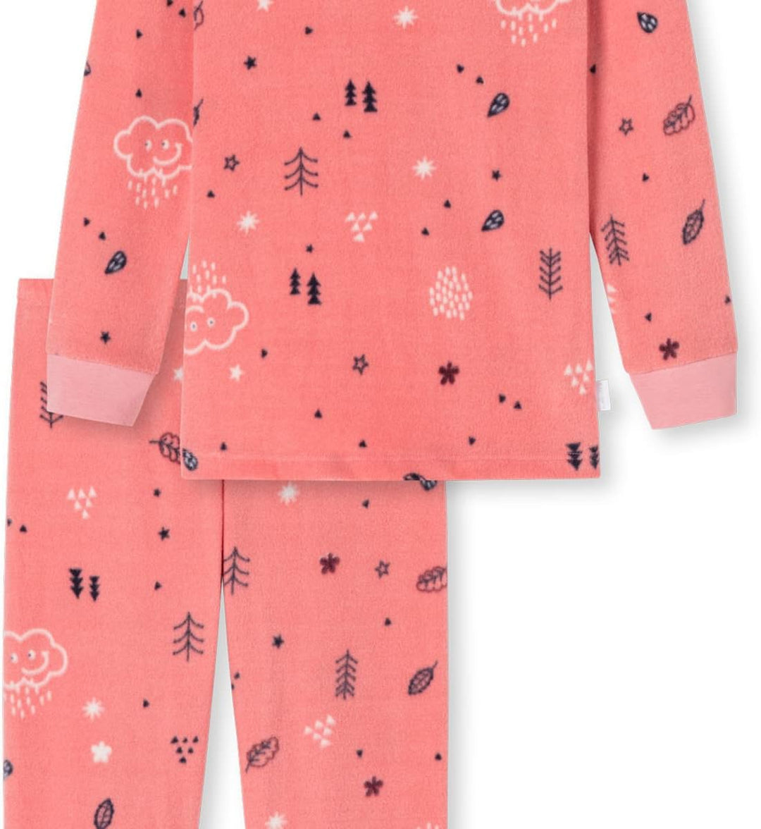 Schiesser Mädchen Schlafanzug lang – Einhorn, Sterne, Dots, Waldmotive und Hexen, Altrosa (rosa), 12