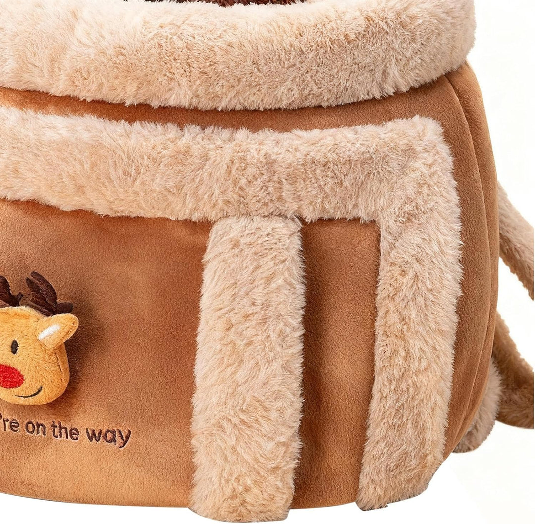 Tragetasche Für Haustiere - Plüsch Tragetasche in Elchform für Haustiere,Weiche für Welpen zum Ausge