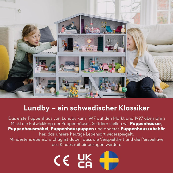 Lundby Puppenhaus Puppen für Puppenhaus Familie - Dunkelhäutige Puppenfamilie Billie - Puppenhaus Bi