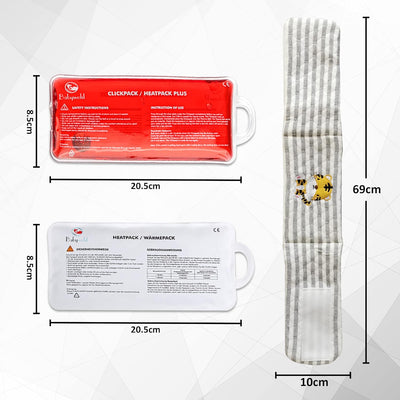 Babywohl Thermo-Gürtel PLUS Wärmflasche & Wärmekissen Anti-Kolik bei Bauchkrämpfen Schreien Weinen B