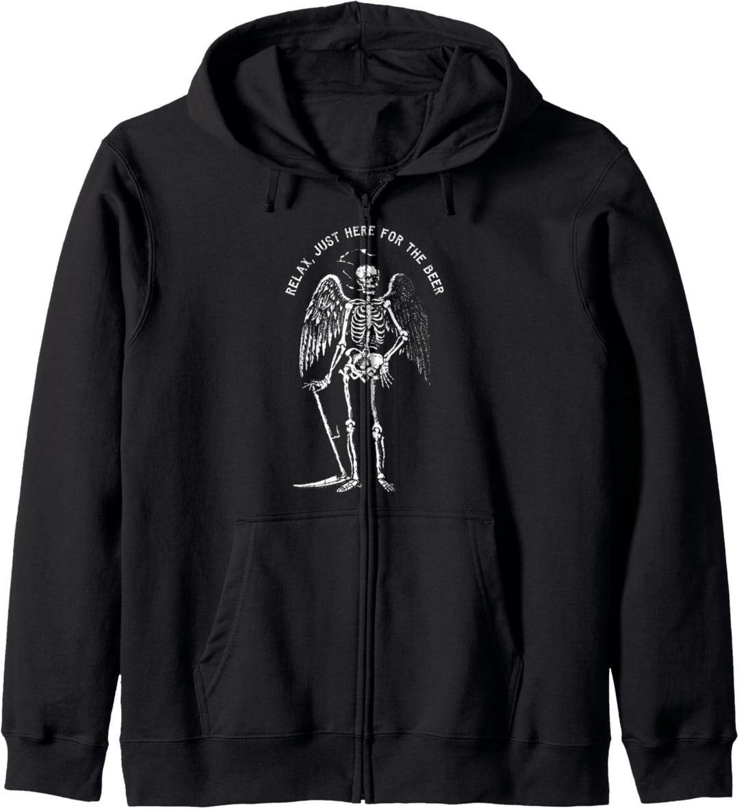 Party With Death Relax, Just Here For The Beer Goth Punk Kapuzenjacke