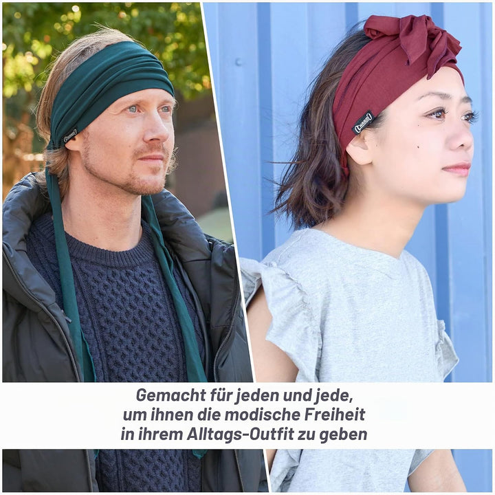 Stirnband Herren Bandana Kopftuch, Haarband Damen Wickeln Lange Dekorative Bänder, Schweissbänder Ja
