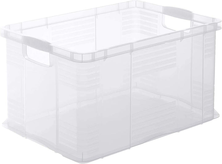 Rotho Agilo Aufbewahrungsbox 55l, Kunststoff, Transparent Transparent Box A3, Transparent Box A3