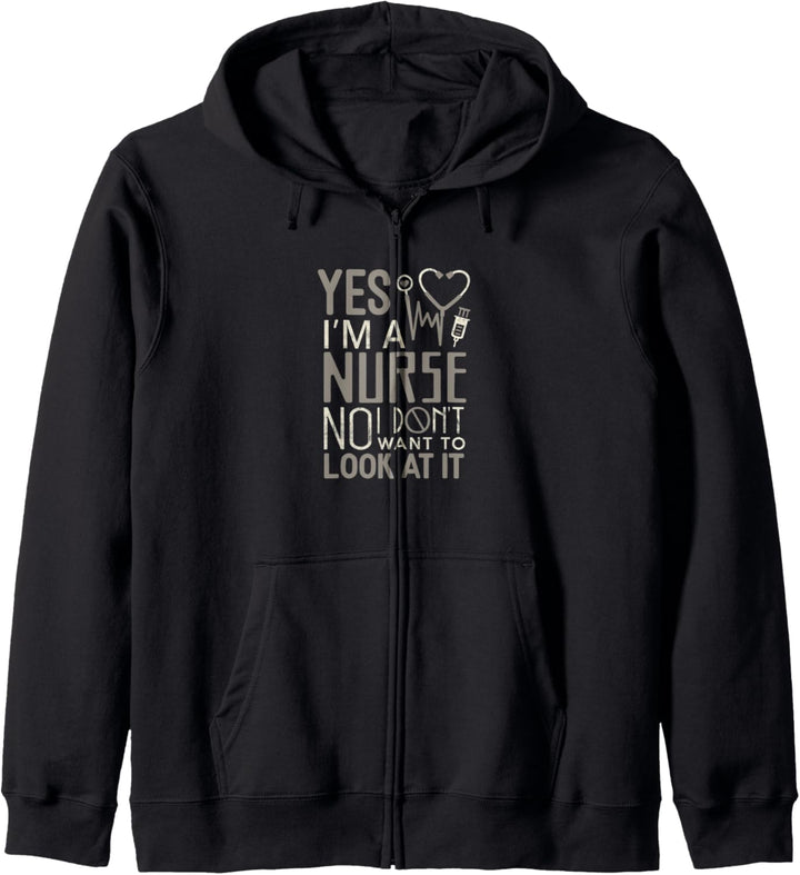 Funny Nurse Nursing T shirt Yes I am a Nurse No I Kapuzenjacke
