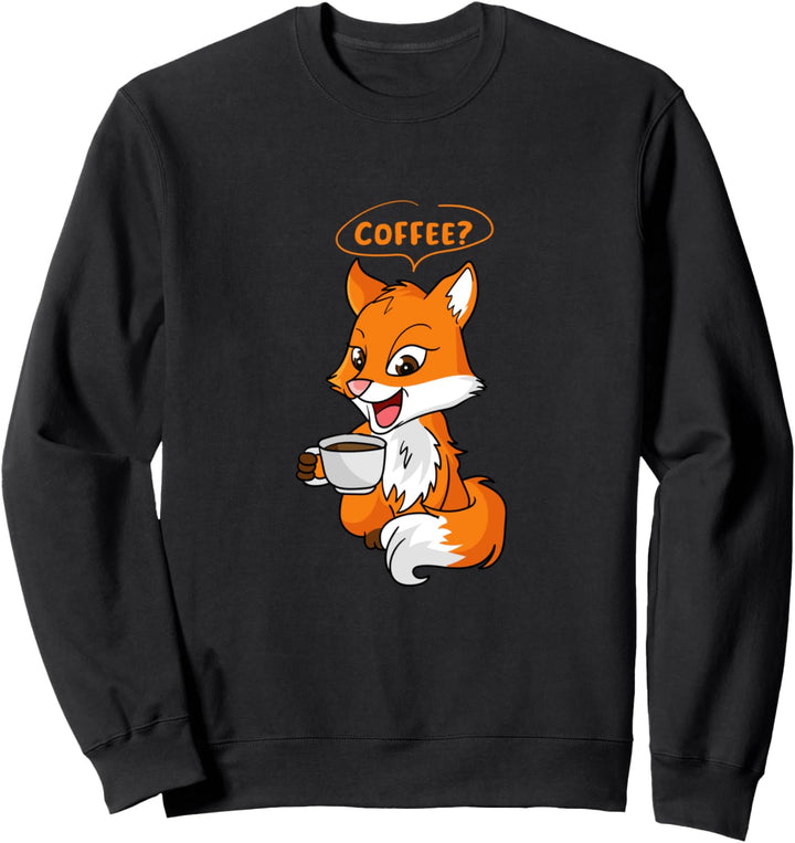 Füchse und Kaffee Ironie Waldtier Koffein Sweatshirt