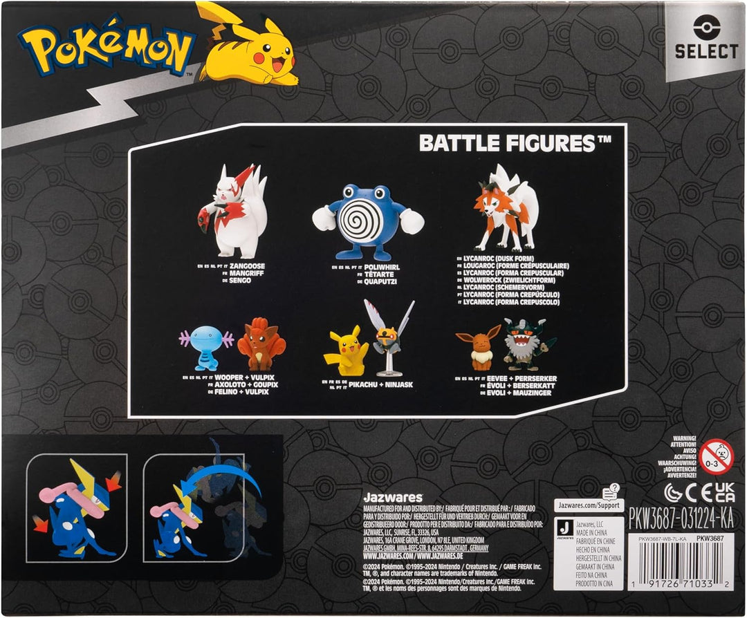 Pokémon Select Evolution Pack – enthält 5,1 cm Froakie, 7,6 cm Frogadier und 11,4 cm Greninja Battle