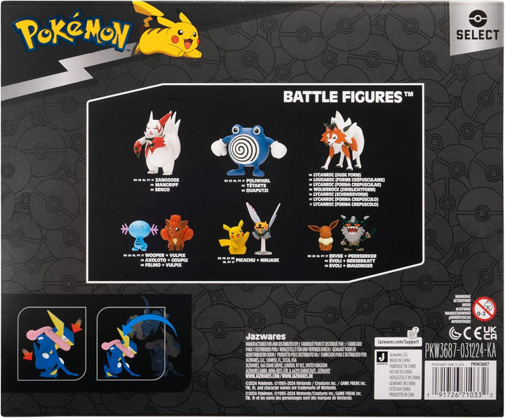 Pokémon Select Evolution Pack – enthält 5,1 cm Froakie, 7,6 cm Frogadier und 11,4 cm Greninja Battle