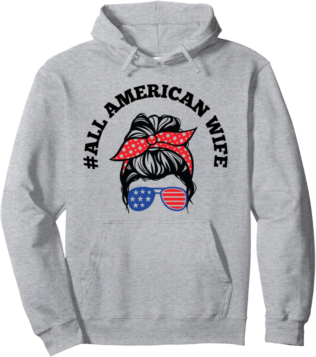 Alle amerikanische Frau 4. Juli USA Sonnenbrille Pullover Hoodie
