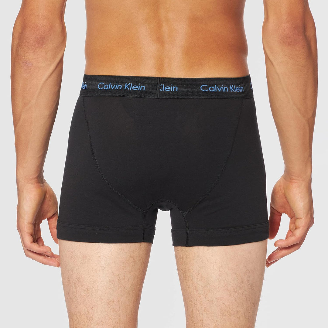Calvin Klein Herren Trunk 3pk 0000u2662g Trunk (3er Pack) M B - Violett/Aktives Blau/Armee-logo, M B
