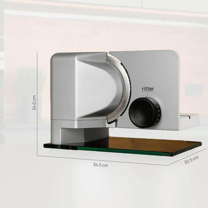 ritter sono 2 Elektrischer Allesschneider &amp; Brotschneidemaschine aus Metall mit ECO-Motor, Made in G