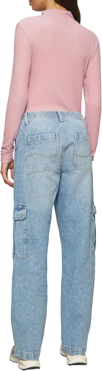 QS Damen Softes Longsleeve aus Viskosemix Langarmshirt mit Stehkragen (1er Pack) S Lilac/Pink 41w0,