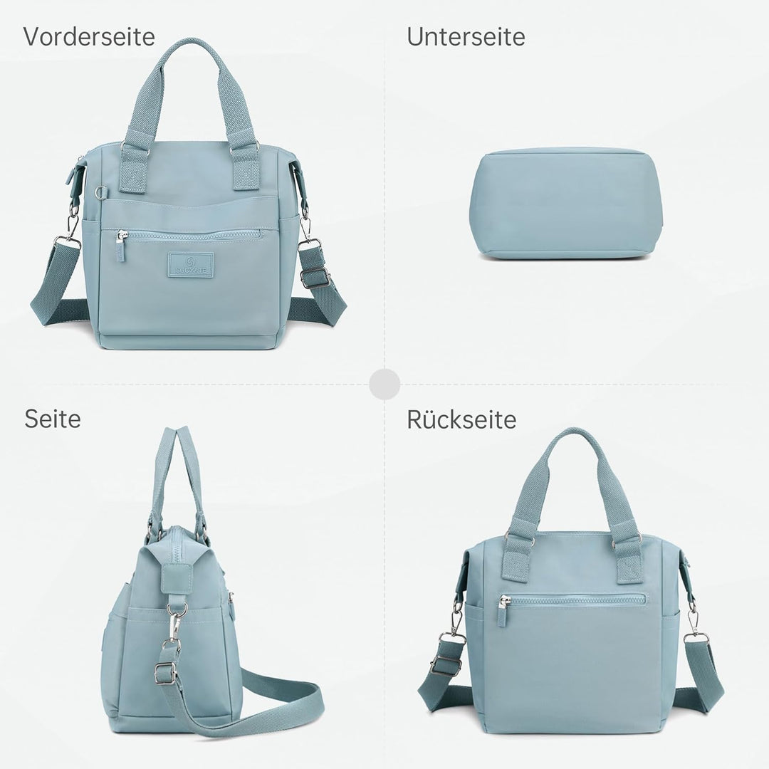DIRRONA Beiläufig Damen Umhängetasche Multi Pocket Multi Fach Crossbody Bag Mittelgrosse Umhängetasc