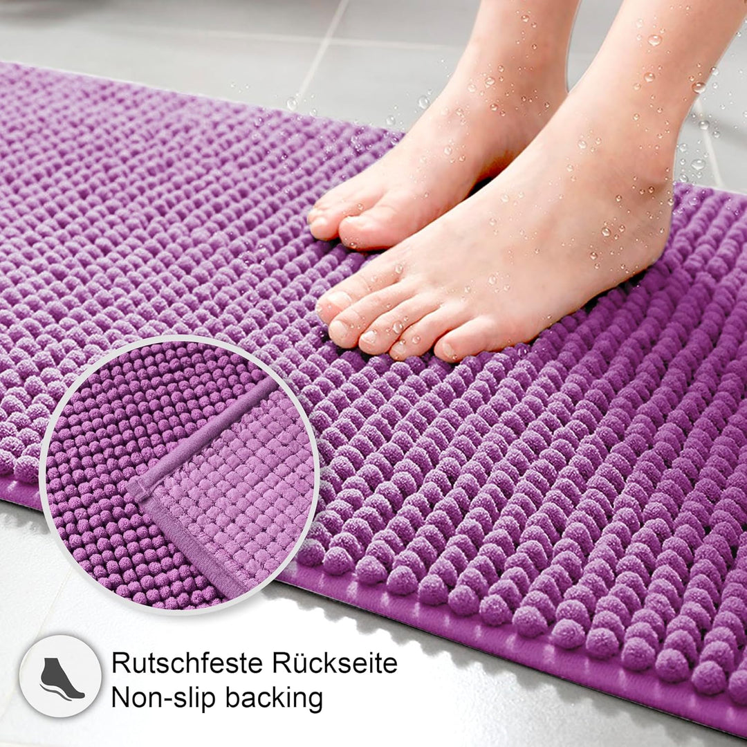 Decomira Badematte rutschfest | Als Badteppich Set kombinierbar | Badezimmer-Teppich Bad-Vorleger wa