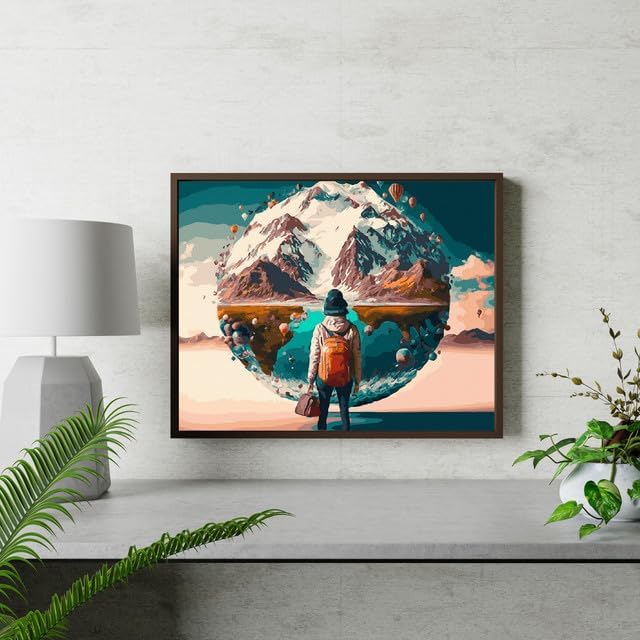 Oh Art! Malen Nach Zahlen Erwachsene Set Mit 3 Pinseln Und Acrylfarben Gemälde Acrylic Malerei DIY L