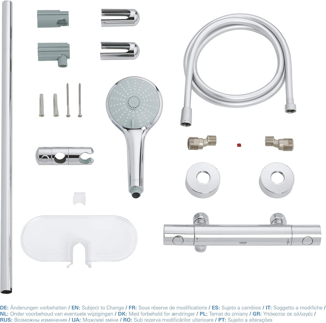 GROHE Grohtherm 1000 Cosmopolitan Thermostat-Brauseset (DN 15) chrom, 34286002