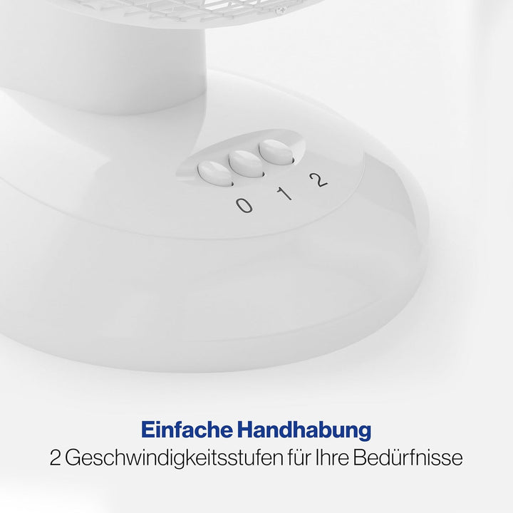 Clatronic Ventilator für Tisch / Tischventilator VL 3601; Mini-Fan für Schlafzimmer, Büro, Wohnmobil