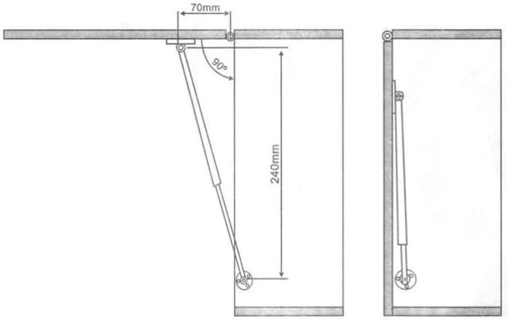 Gasfeder Gasdruckfeder 60/80 / 100/120 N Kompressionsfeder Klappenbeschlag (10, 100 N) 10 100 N, 10