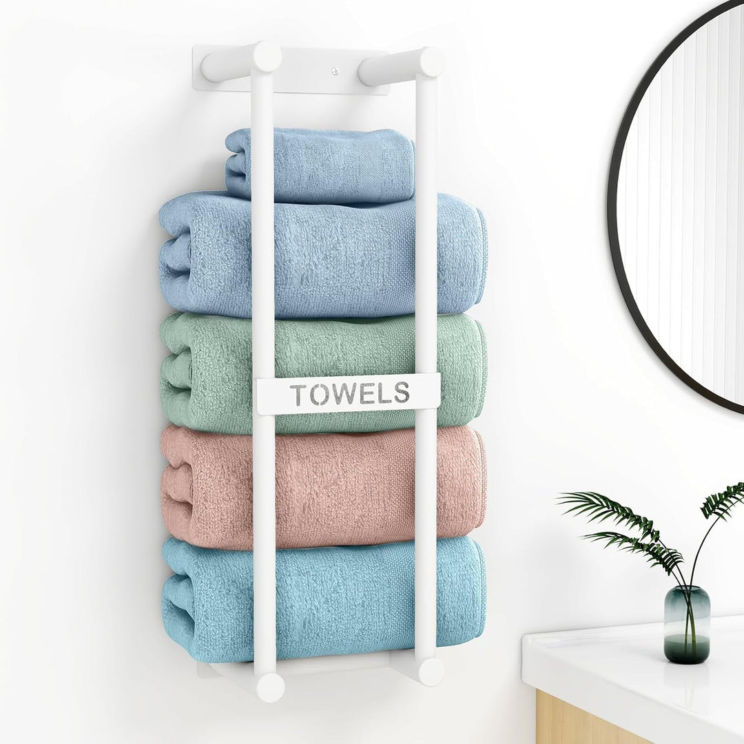 Handtuchregal Badezimmer Wand Handtuchhalter Weiss 56cm Gästehandtuchhalter Wandmontage 3X Grosse Gr