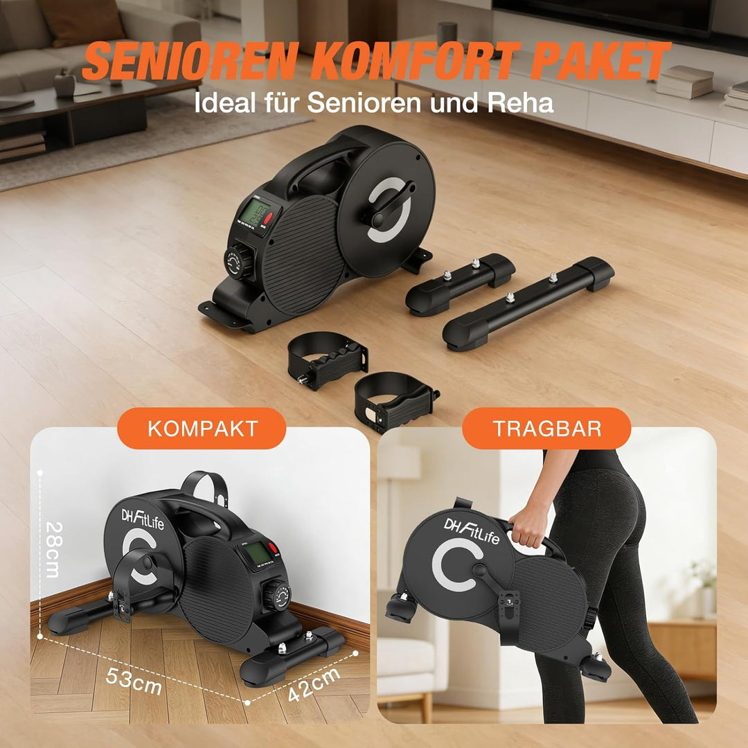 DH FitLife 2026 Neu Pedaltrainer für Zuhause, 16-stufiger magnetischer Beintrainer, extra leises Min