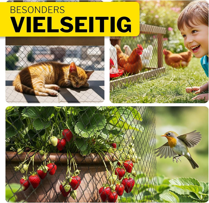 horizont Teichnetz feinmaschig 10x10 m - schwarz - 18x18 mm - reissfest & witterungsbeständig - Voge