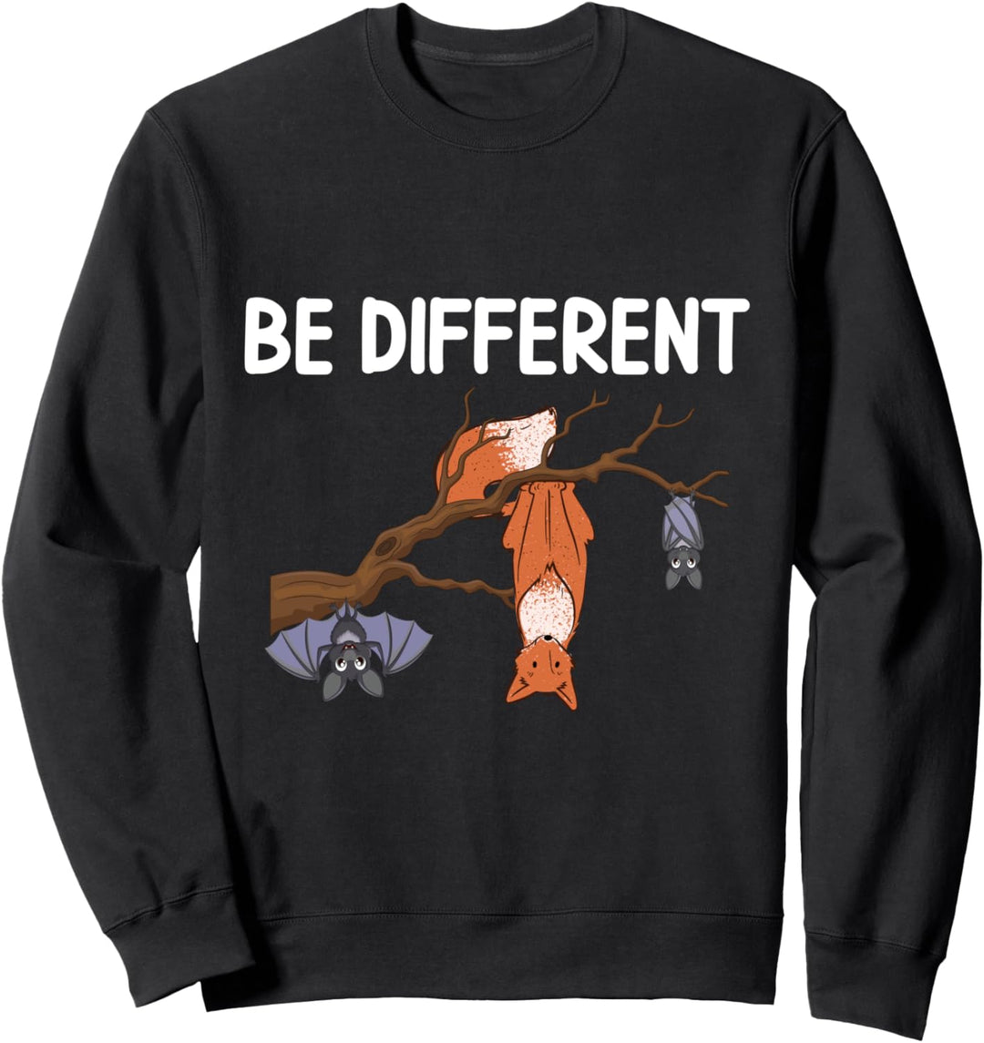 Fuchs Fledermaus Spruch Geschenk Be Different Geschenkidee f Sweatshirt