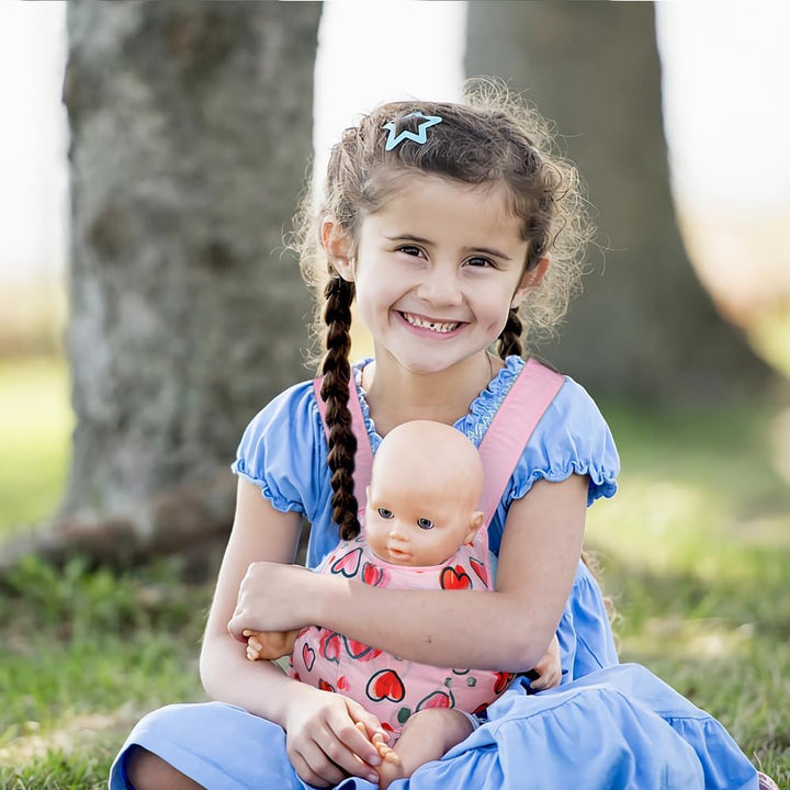Babypuppentrage, Puppentrage für Kinder mit verstellbaren, Rückentrage mit verstellbaren Trägern für