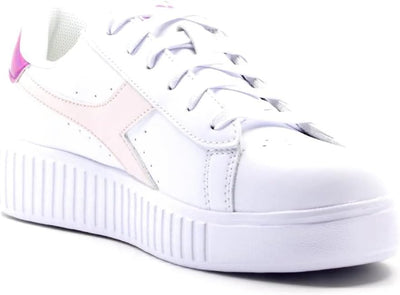 Diadora Game Step GS 177376 D0283 Damen-Sneaker 22 EU White Robinia Violet, 22 EU White Robinia Viol