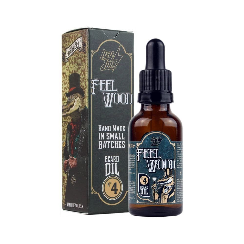 HEY JOE! Bearded Survival Kit Deluxe Nº 4 Feel Wood | Bartpflege Set für Männer Hochwertig [ Bartöl