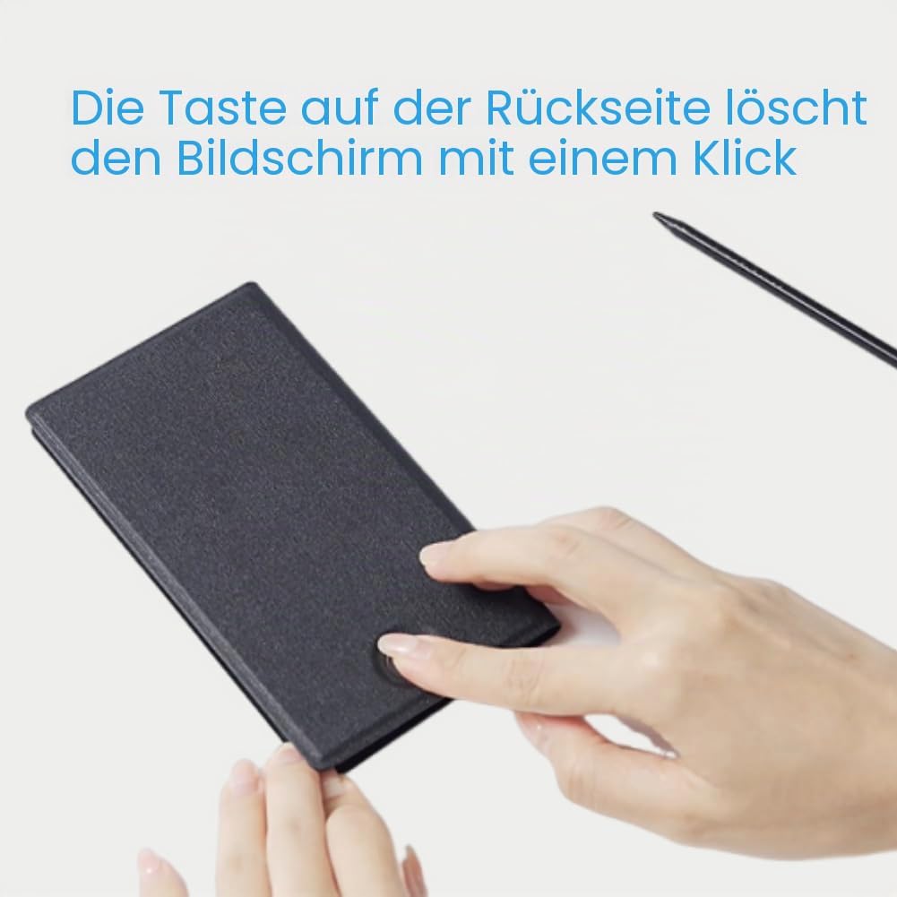 ASHATA LCD Schreibtablet für Erwachsene, 6,5 Zoll Vollbildmotor Digital Notepad, Tragbares Löschbloc